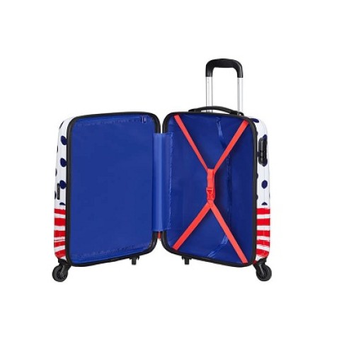 American Tourister 92699 9071, Σκληρή, Μικρή/Καμπίνας, Disney Legends Dots Minnie, Λευκό