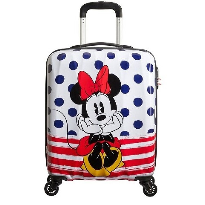 American Tourister 92699 9071, Σκληρή, Μικρή/Καμπίνας, Disney Legends Dots Minnie, Λευκό
