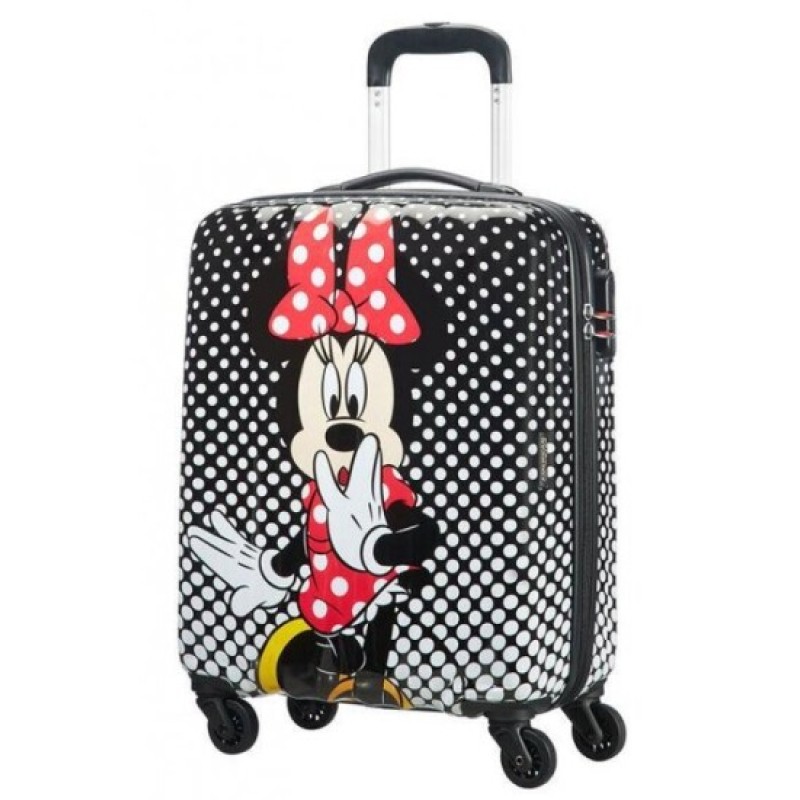 American Tourister 92699 4755, Σκληρή, Μικρή/Καμπίνας, Disney Polka Dot Minnie, Λευκό
