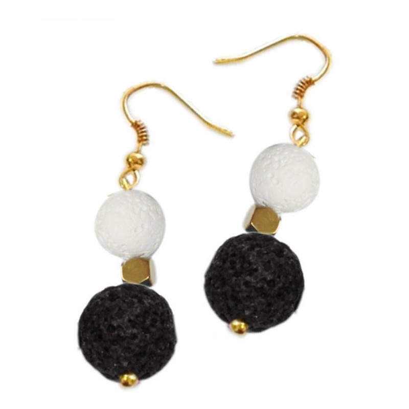 Kostibas 3014-644LA, Σκουλαρίκια, Πέτρα, Μεταλλικό, ΤΕ, Λάβα