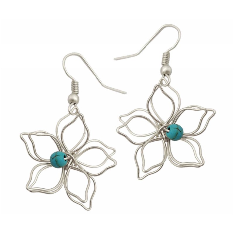 Kostibas 3014-631AD, Σκουλαρίκια, Πέτρα, Μεταλλικό, ΤΕ, Τιρκουάζ