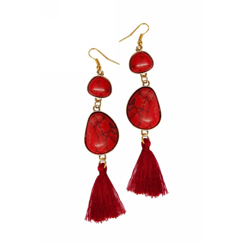 Kostibas 3014-555E, Πέτρα, Μεταλλικό, Κόκκινο 