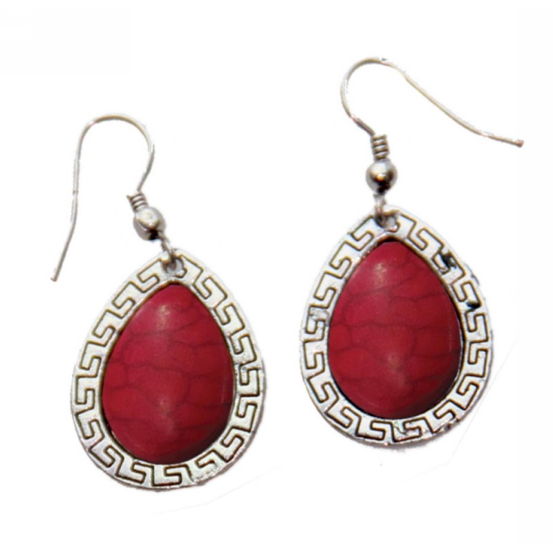 Kostibas 3014-107E, Πέτρα, Μεταλλικό, Κόκκινο 