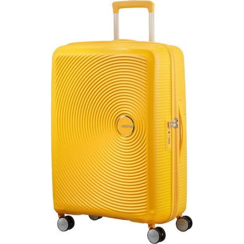 American Tourister 88474-1371, Soundbox Bass, Βαλίτσα Μεγάλη, Σκληρή Κίτρινο