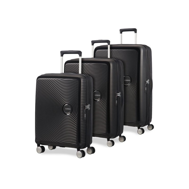 American Tourister 88472/3/4-1027, Σετ, Soundbox Bass Black, Μαύρο