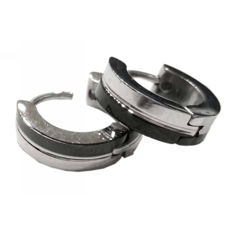 Kostibas 3413-502AM, Ατσάλι, Σκουλαρίκια Piercing, ΤΕ, Ασημί 