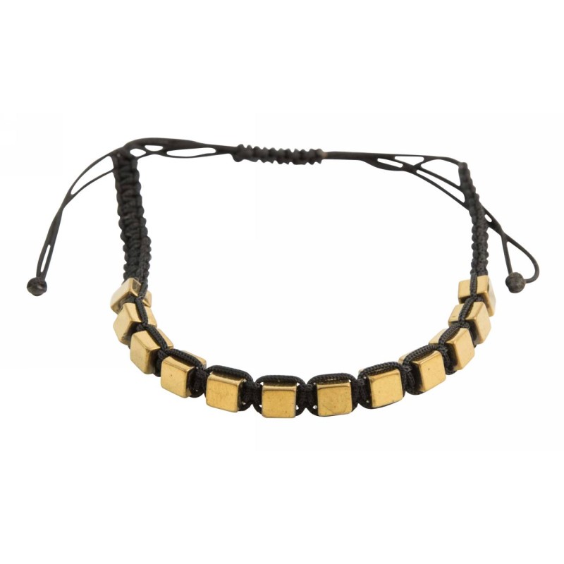 Kostibas 1550-847X, Βραχιόλι Αντρικό, Αιματίτης, ΤΕ, Χρυσό 