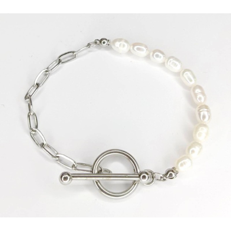 Kostibas 1513-921A, Βραχιόλι, Ατσάλι, Ασημί, ΤΕ, Λευκό 