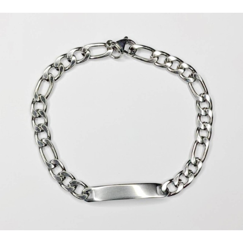 Kostibas 1513-938A, Βραχιόλι Αντρικό, Ατσάλι, Αλυσίδα, ΤΕ, Ασημί 