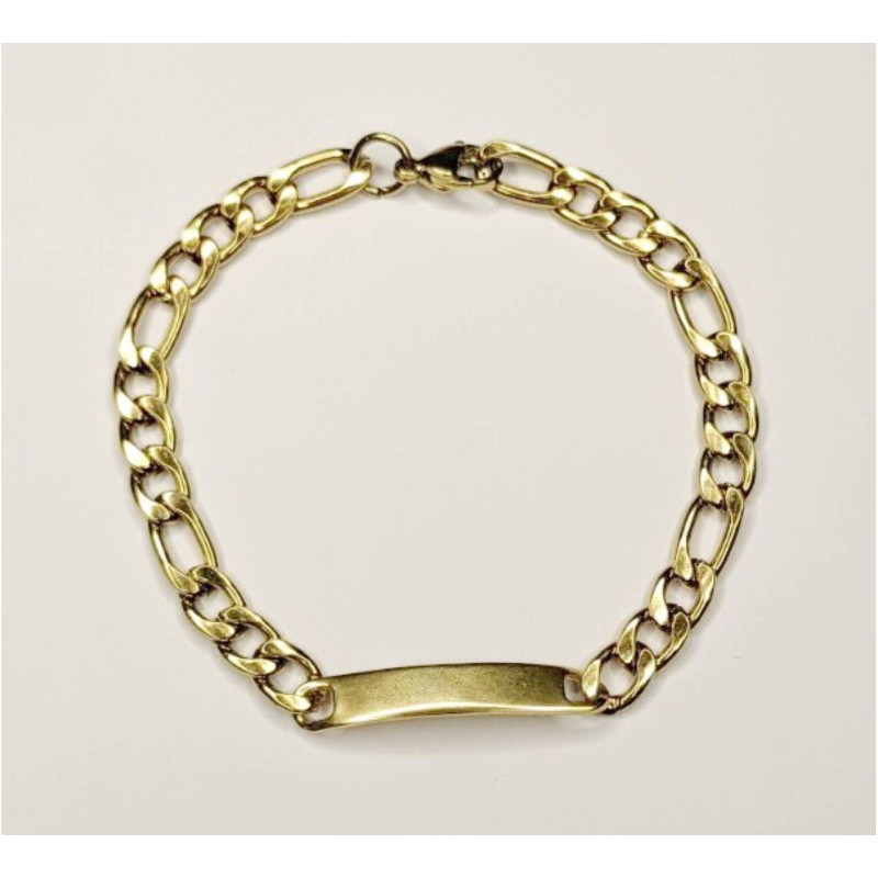 Kostibas 1513-938X, Βραχιόλι Ανδρικό, Ατσάλι, Αλυσίδα, ΤΕ, Χρυσό 