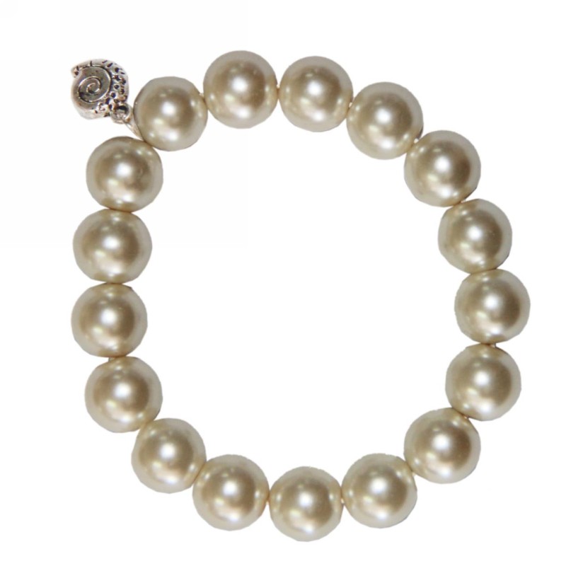 Kostibas 1522-302LL, Γυαλί, Πέρλα, Λευκό 