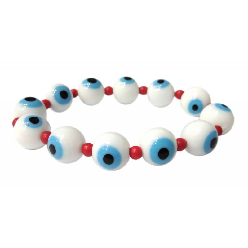 Kostibas 1529-210U, Χάντρες, Ξύλο, Ματάκια, Κόκκινο