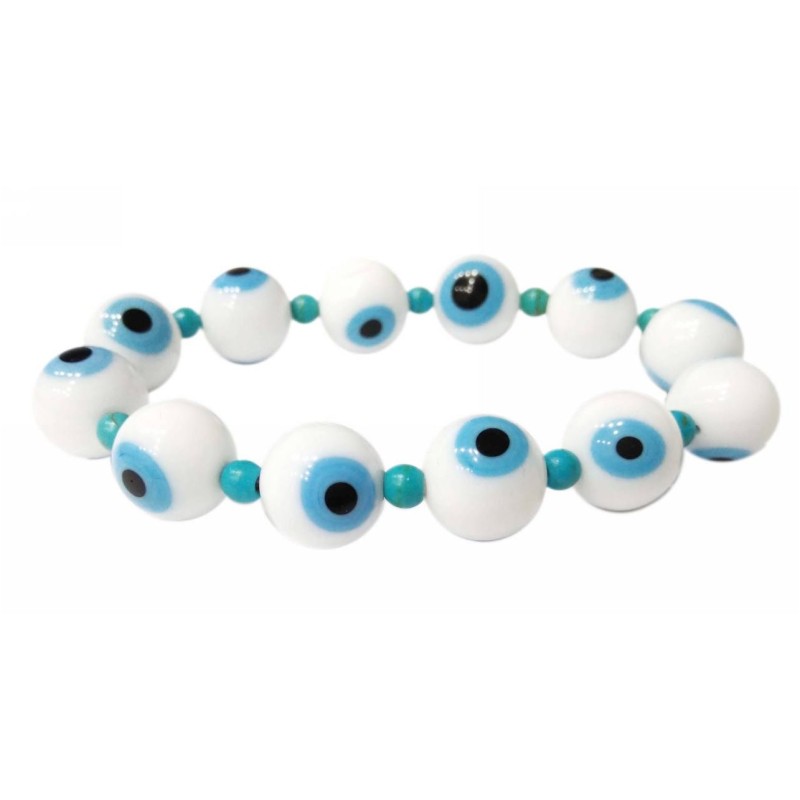 Kostibas 1529-210T, Χάντρες, Ξύλο, Ματάκια, Τιρκουάζ 