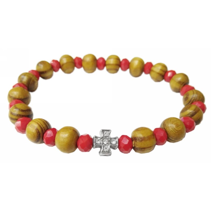 Kostibas 1559-713KU, Χάντρες, Ξύλο, Εκκλησιαστικό, Κόκκινο 