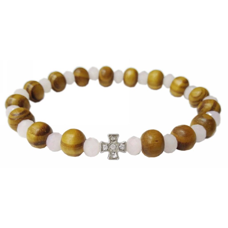 Kostibas 1559-713KL, Χάντρες, Ξύλο, Εκκλησιαστικό, Λευκό