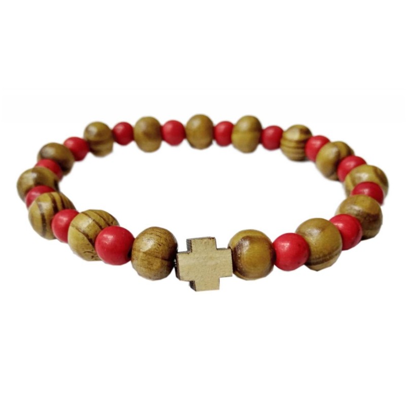 Kostibas 1559-711KE, Χάντρες, Ξύλο, Εκκλησιαστικό, Κόκκινο 