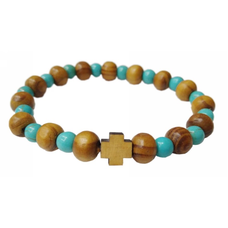 Kostibas 1559-711KD, Χάντρες, Ξύλο, Εκκλησιαστικό, Τιρκουάζ 