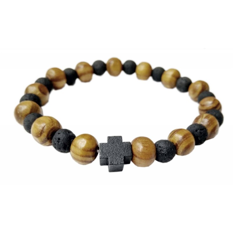 Kostibas 1559-711KA, Χάντρες, Ξύλο, Εκκλησιαστικό, ΤΕ, Μαύρο 