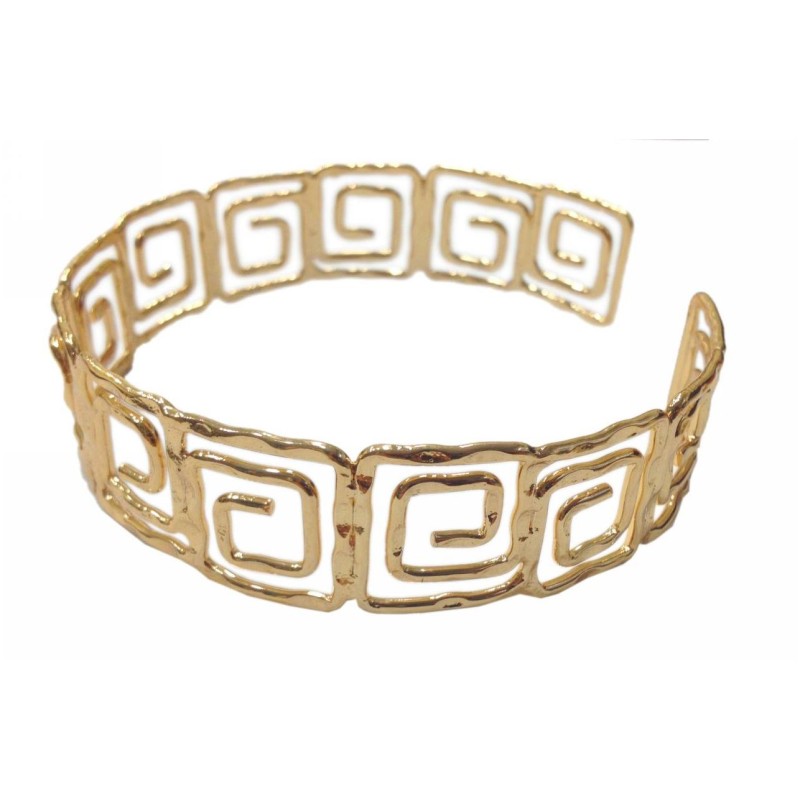 Kostibas 1612-615X, Βραχιόλι Μπράτσου, Μεταλλικό, Αρχαιοελληνικό, Χρυσό 