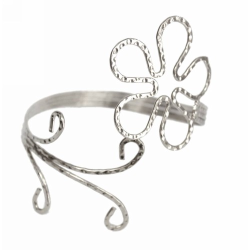 Kostibas 1612-501A, Βραχιόλι Μπράτσου, Μεταλλικό, Αρχαιοελληνικό, ΤΕ, Ασημί 