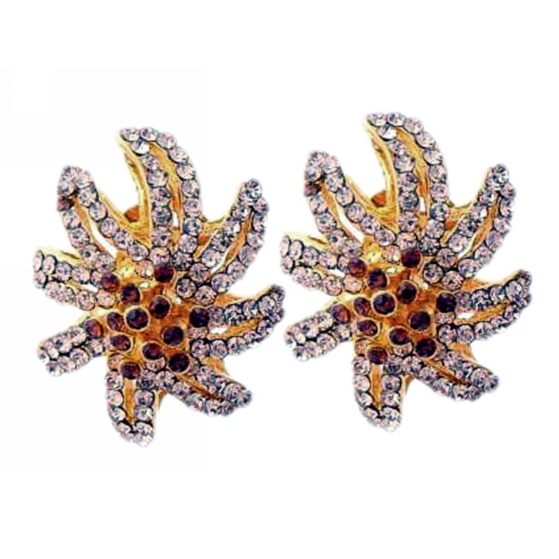 Kostibas 3521-010, Στρας, Clips, Χρυσό 