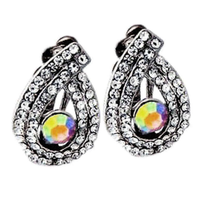 Kostibas 3521-005, Στρας, Clips, Ασημί