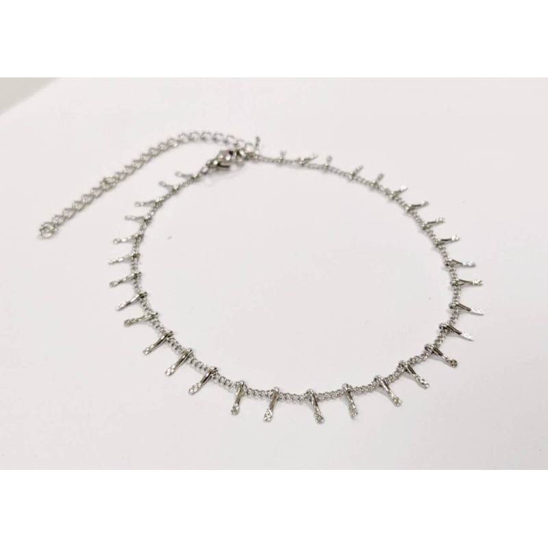 Kostibas 2013-877A, Βραχιόλι Ποδιού, Ατσάλι, Αλυσίδα, ΤΕ, Ασημί 