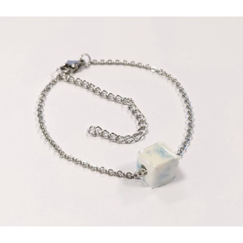 Kostibas 2013-866AO, Ατσάλι, Μοτίφ, Κεραμικό, Λευκό-Γαλάζιο 