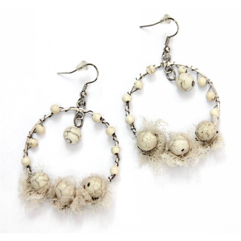 Kostibas 3114-201L, Μεταλλικό, Πέτρα, Κρίκοι, Λευκό 