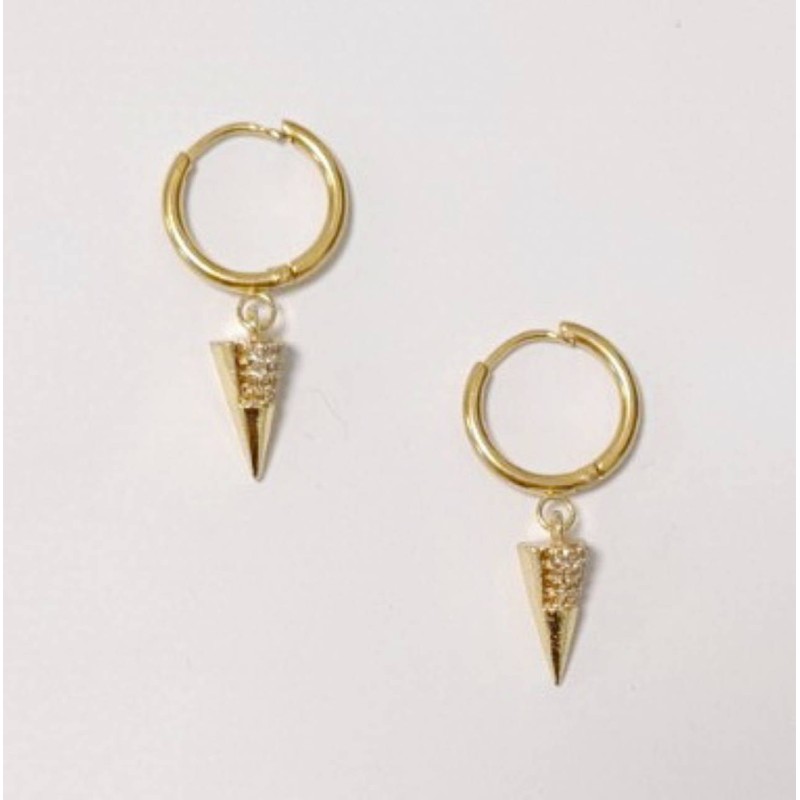 Kostibas 3113-736X1, Σκουλαρίκια Κρίκοι, Ατσάλι, ΤΕ, Χρυσό 