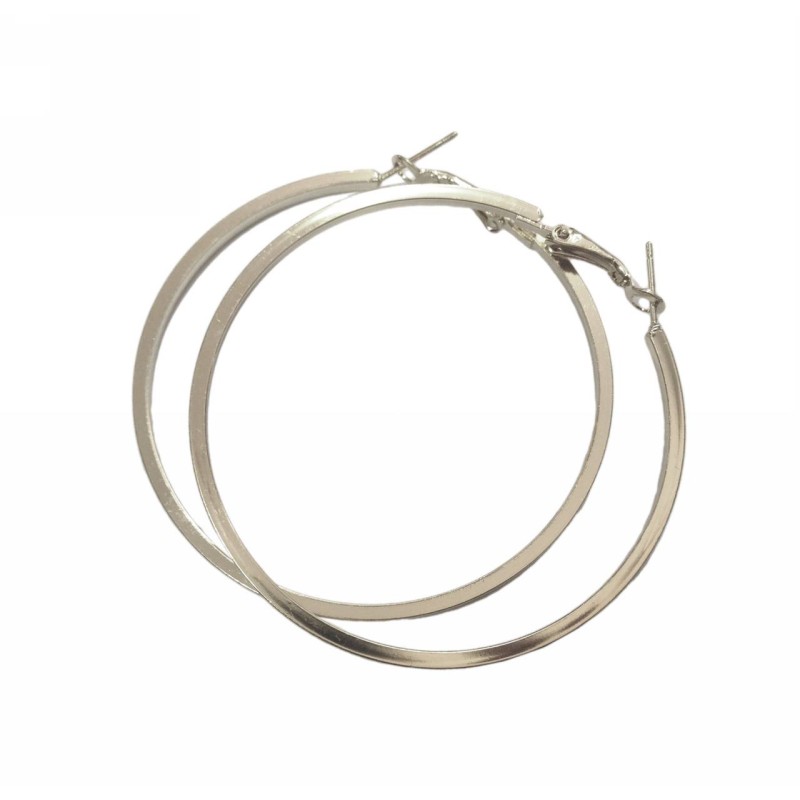 Kostibas 3112-616A, Σκουλαρίκια Κρίκοι, Μεταλλικό, ΤΕ, Ασημί