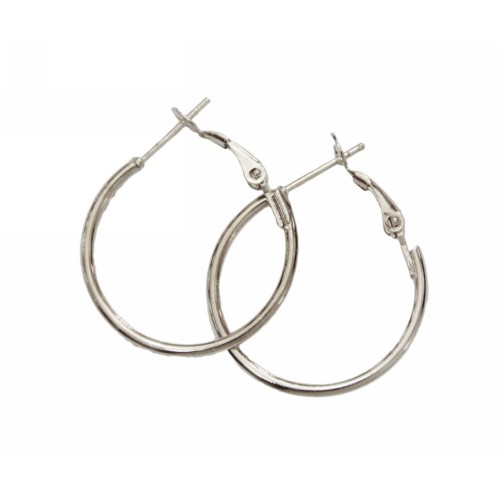 Kostibas 3112-6025A, Μεταλλικό, Κρίκοι, Ασημί 