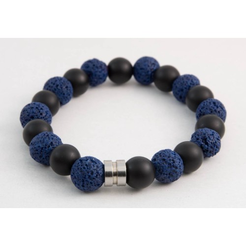 Kostibas 1550-863BM, Βραχιόλι Αντρικό, Πέτρα, ΤΕ, Μπλε
