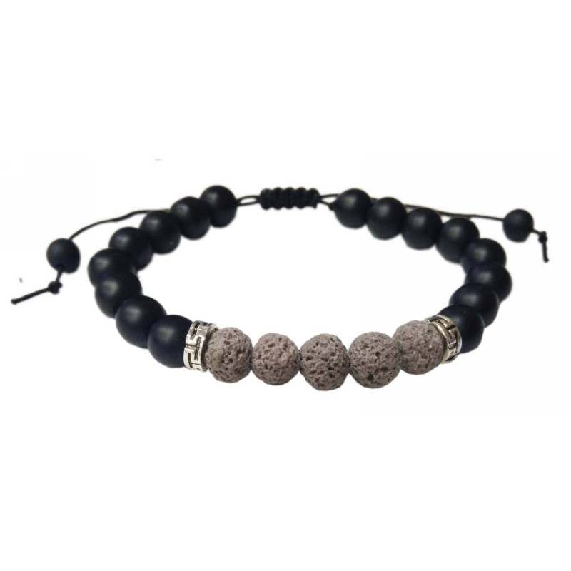 Kostibas 1550-090MK, Βραχιόλι Αντρικό, Πέτρα, ΤΕ, Καφέ