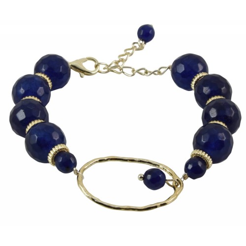 Kostibas 1525-813XB, Ημιπολύτιμο, Μεταλλικό, Μπλε 