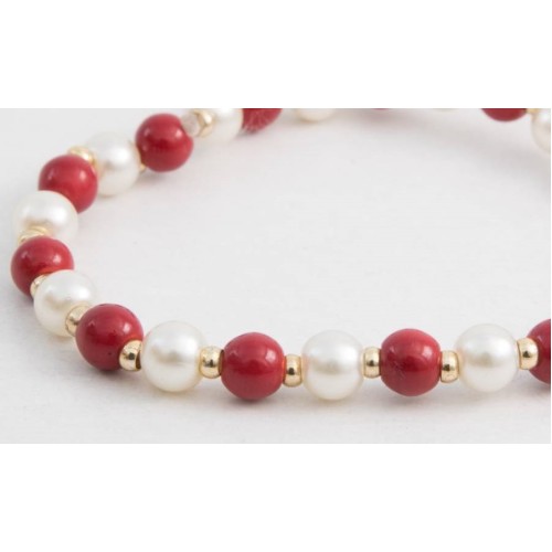 Kostibas 1514-878EL, Πέτρα, Πέρλα, Κόκκινο