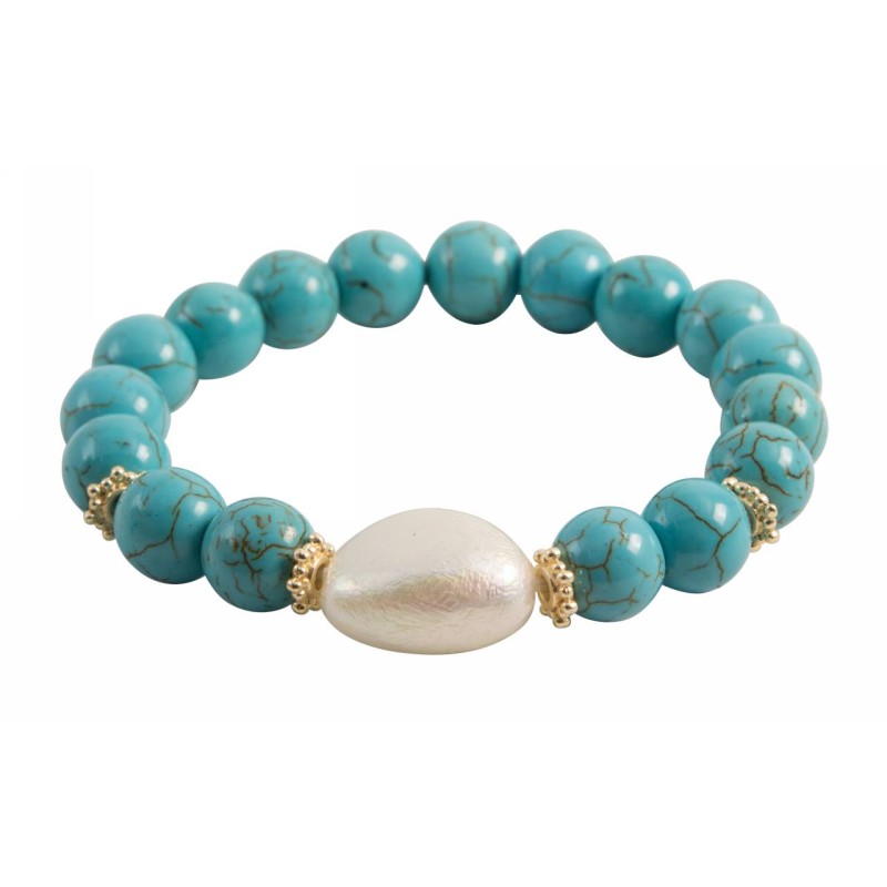 Kostibas 1514-863D, Βραχιόλι, Πέτρα, CCB, ΤΕ, Τιρκουάζ 