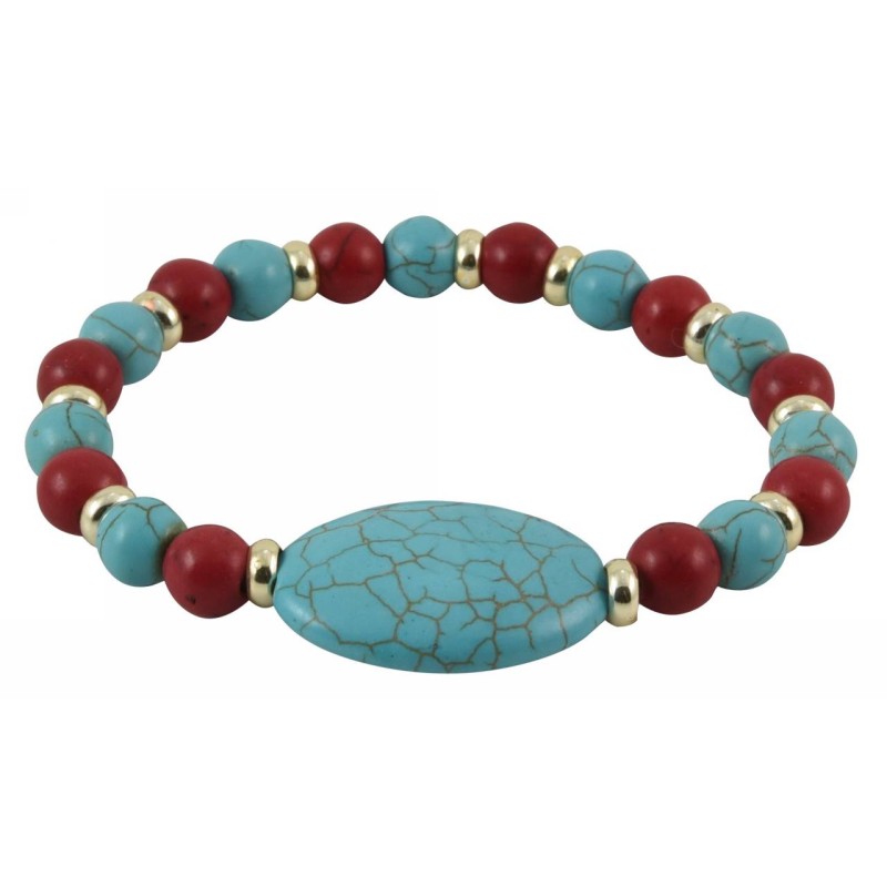 Kostibas 1514-819DE, Πέτρα, Χάντρες, Κόκκινο 