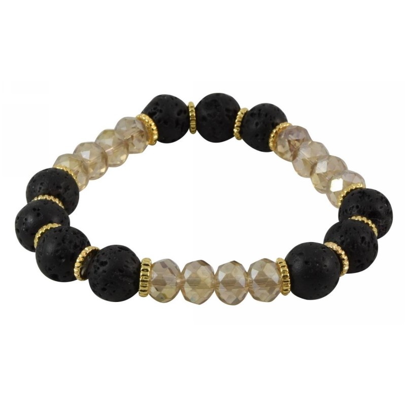 Kostibas 1514-818XA, Βραχιόλι, Πέτρα, Κρύσταλλο, ΤΕ, Μαύρο 