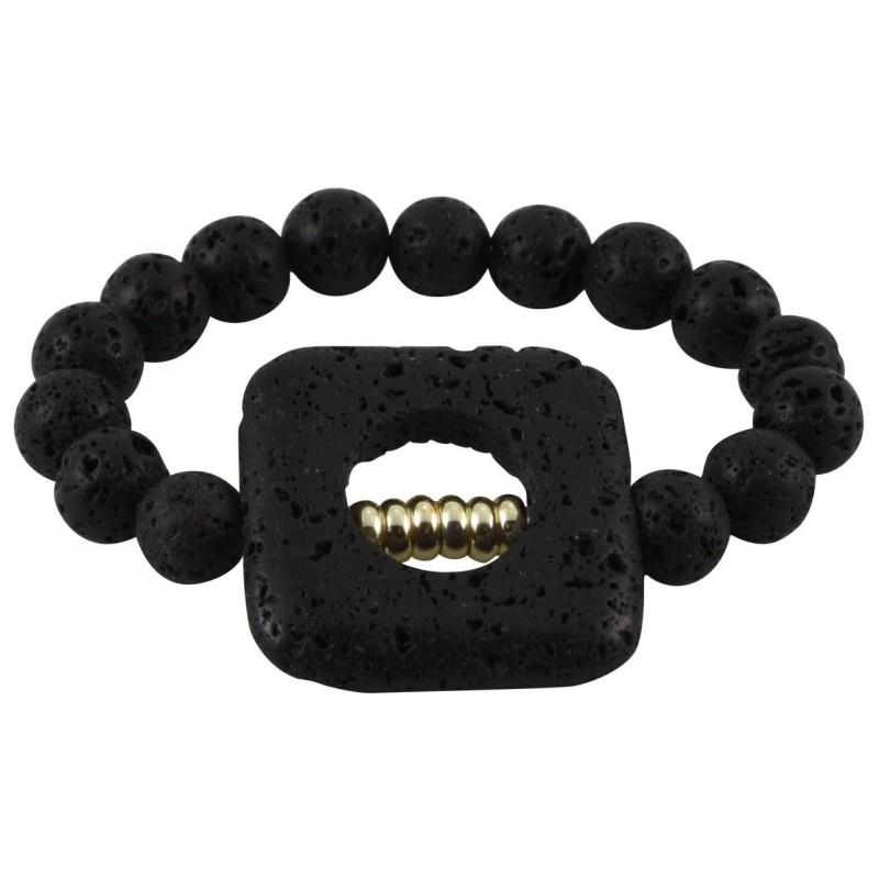 Kostibas 1514-814A, Πέτρα, Χάντρες, Μαύρο 