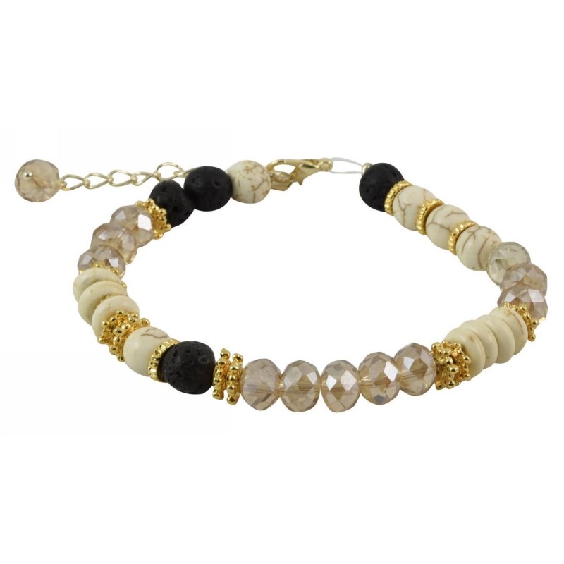 Kostibas 1514-807AL, Πέτρα, Κρύσταλλο, Εκρού 