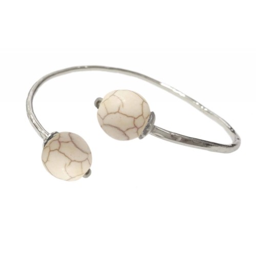 Kostibas 1514-739AL, Πέτρα, Μεταλλικό, Λευκό 