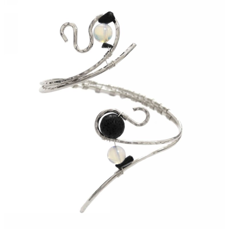 Kostibas 1514-704AA, Μεταλλικό, Πέτρα, Ασημί