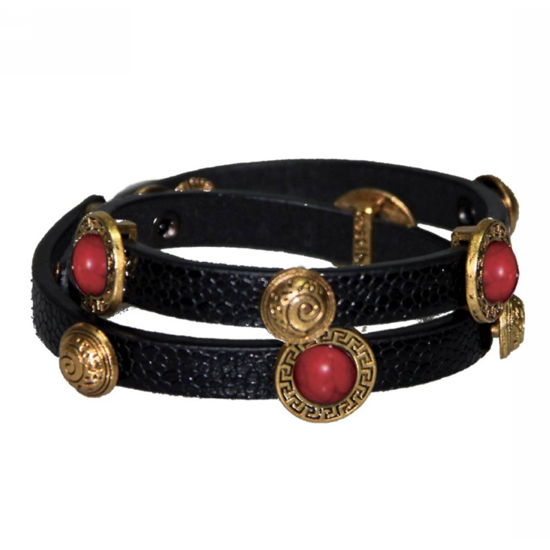 Kostibas 1514-421EX, Πέτρα, Δέρμα, Μαύρο 