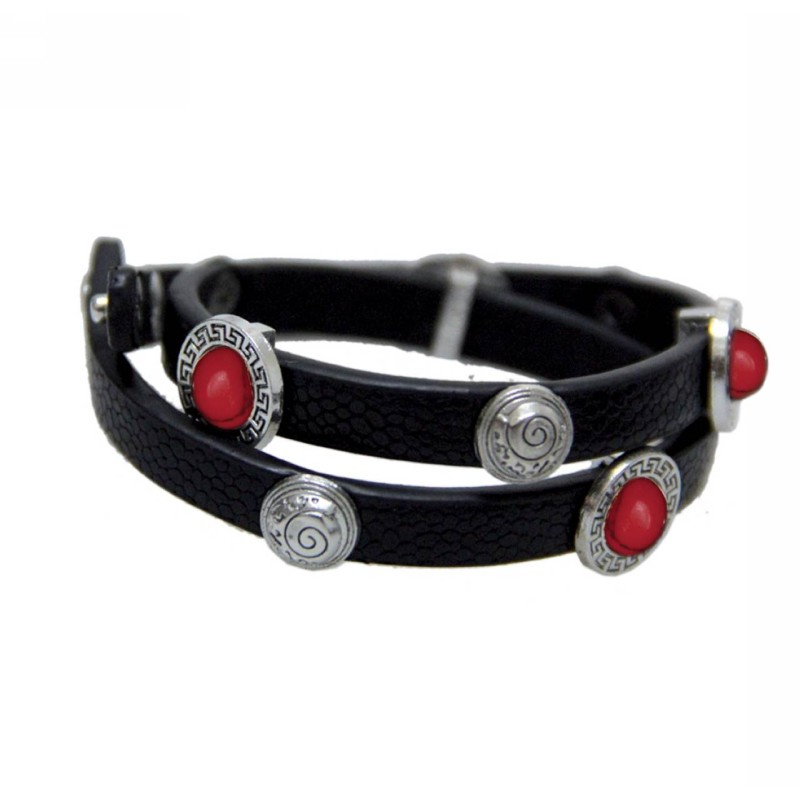 Kostibas 1514-421EA, Πέτρα, Δέρμα, Μαύρο 