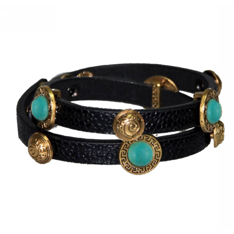 Kostibas 1514-421DX, Πέτρα, Δέρμα, Μαύρο 