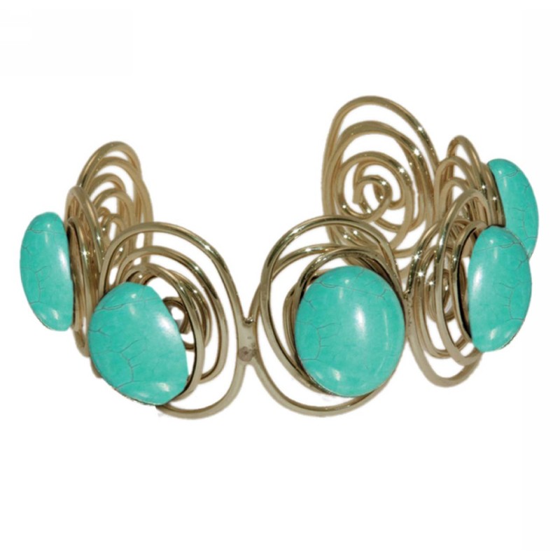 Kostibas 1514-353D, Μεταλλικό, Πέτρα, Τιρκουάζ 