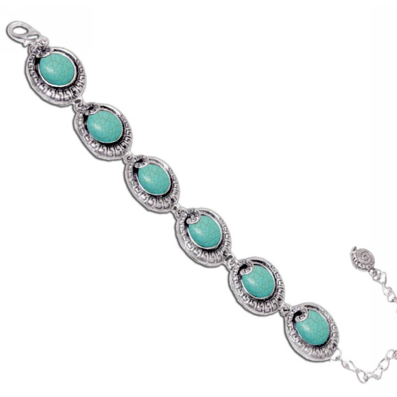 Kostibas 1514-232D, Μεταλλικό, Πέτρα, Τιρκουάζ