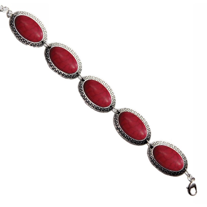 Kostibas 1514-100E, Πέτρα, Μεταλλικό, Κόκκινο 