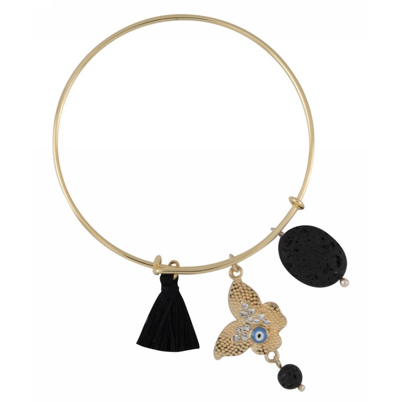 Kostibas 1512-823XA, Μεταλλικό, Στρας, Πεταλούδα, Χρυσό 